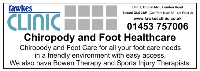 Fawkes Clinic serving Stroud - Chiropody