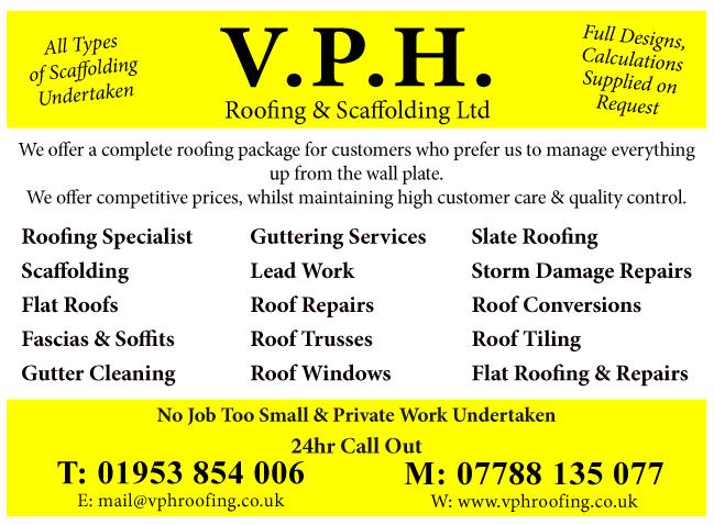 V.P.H. Roofing & Scaffolding Ltd serving Swaffham - Scaffolding