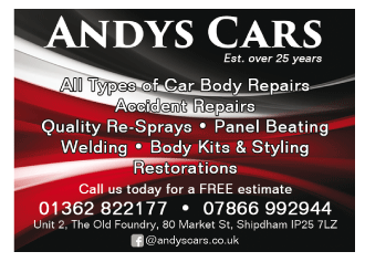 Andys Cars serving Swaffham - Car Body Repairs