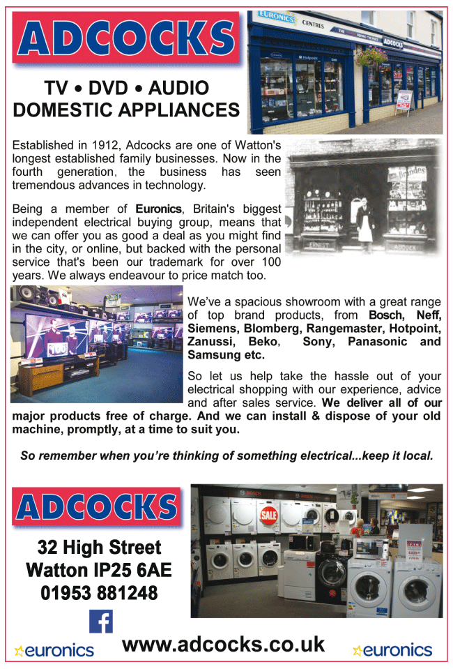 Adcocks serving Swaffham - Domestic Appliances