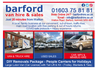 Barford Hire Ltd serving Swaffham - Van Sales