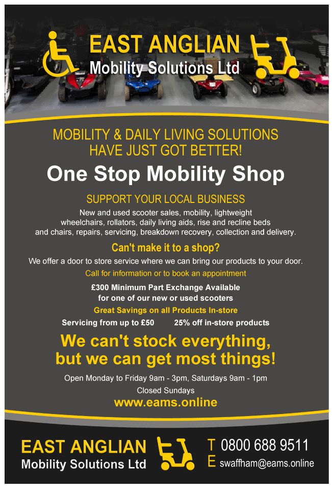 East Anglian Mobility Solutions Ltd serving Swaffham - Mobility Supplies & Equipment