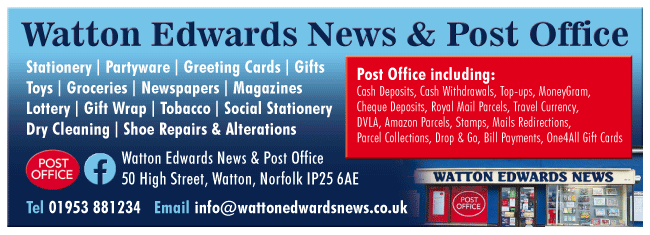 Watton Edwards News serving Swaffham - Card Shops