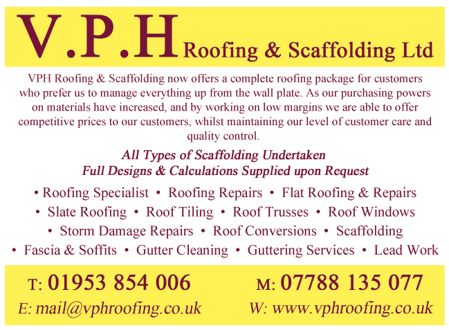 V.P.H. Roofing & Scaffolding Ltd serving Thetford - Scaffolding