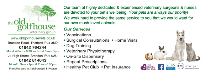 The Old Golfhouse Veterinary Group serving Thetford - Veterinary Surgeons