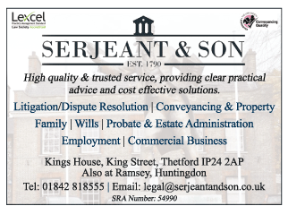 Serjeant & Son serving Thetford - Solicitors