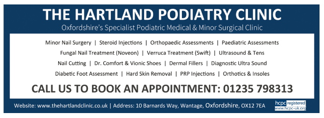 The Hartland Podiatry Clinic Ltd serving Wantage and Grove - Podiatry