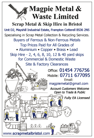 Magpie Metal serving Winterbourne - Skip Hire