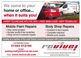 Revive serving Winterbourne - Car Body Repairs