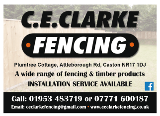 CE Clarke Fencing serving Wymondham - Fencing Services