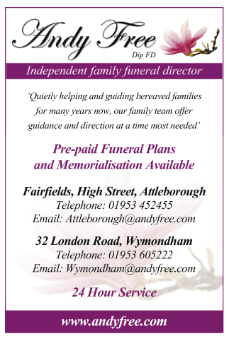 Andy Free serving Wymondham - Funerals
