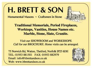 H. Brett & Son serving Wymondham - Memorials