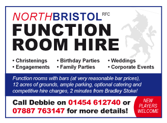 North Bristol RFC serving Yate and Chipping Sodbury - Halls For Hire