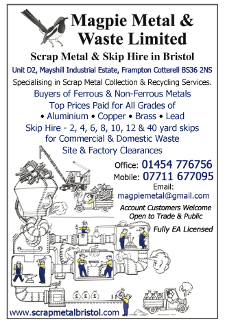 Magpie Metal serving Yate and Chipping Sodbury - Skip Hire