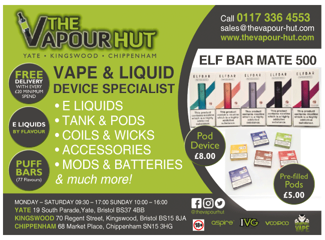 The Vapour Hut serving Yate and Chipping Sodbury - Vape Shops